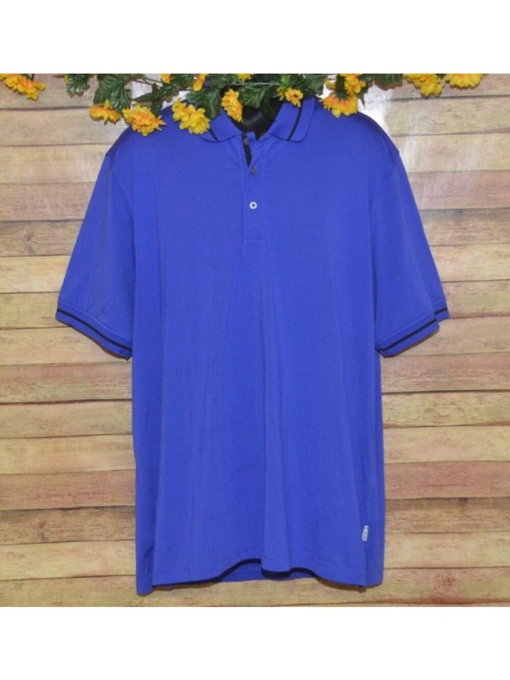 IZOD X-Treme Function Golf Men's Size XXL Blue Pullover Polo Shirt 1/4 Button Up